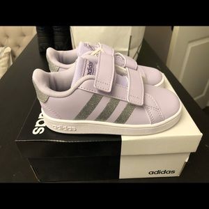 Brand new purple Toddler girls Adidas sneakers